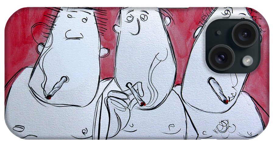 Whimsical iPhone Case featuring the painting Group Therapy by Anthony Falbo