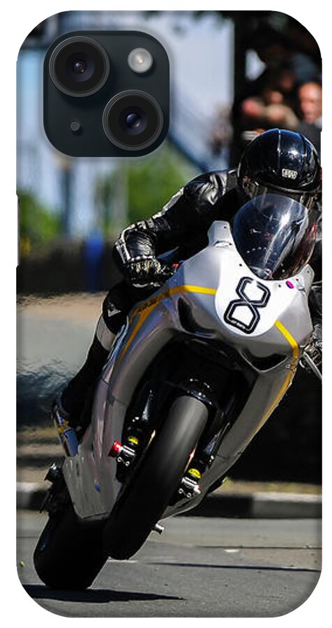 Guy Martin iPhone Case featuring the photograph Guy Martin TT 2010 by Tony Goldsmith