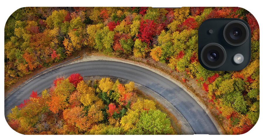 White Mountains iPhone Case featuring the photograph Hairpin Road NH Fall Foliage by Susan Candelario