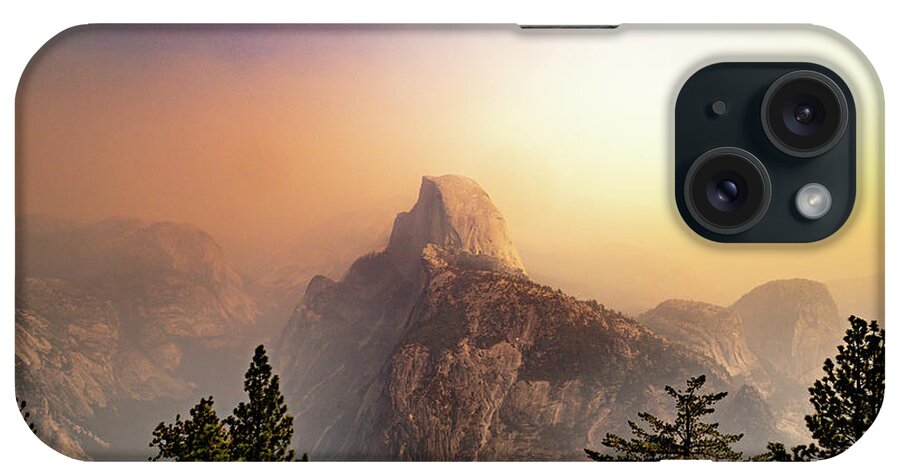 Half Dome iPhone Case featuring the photograph Half Dome Among the Fires by Cindy Robinson
