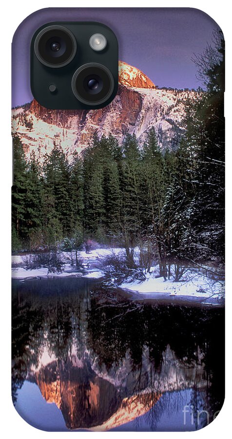 Dave Welling iPhone Case featuring the photograph Half Dome Winteer Reflection Yosemite National Park by Dave Welling