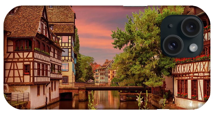 Tourism iPhone Case featuring the photograph Half-timbered houses in Petite France, Strasbourg, France by Elenarts - Elena Duvernay photo