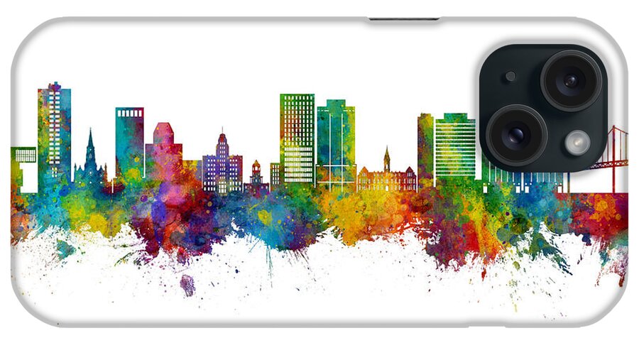 Halifax iPhone Case featuring the digital art Halifax Canada Skyline #98 by Michael Tompsett