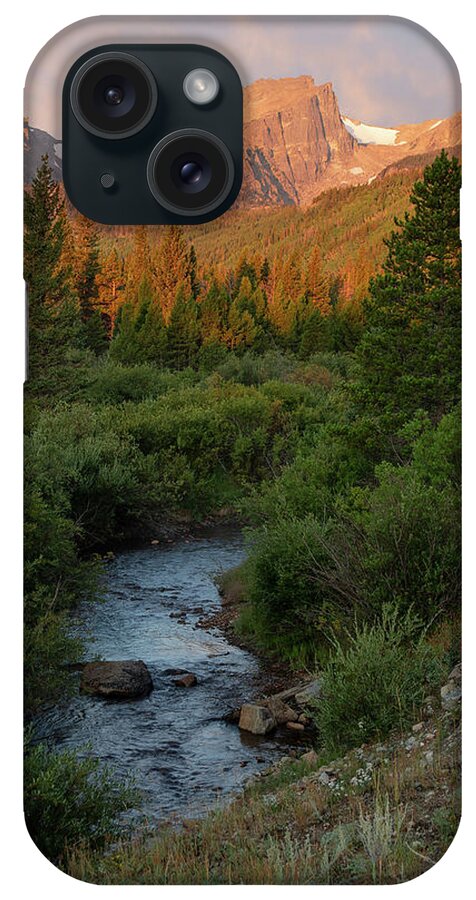 Hallett Peak iPhone Case featuring the photograph Hallett Peak - Summer by Aaron Spong