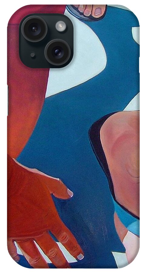 Foot iPhone Case featuring the painting Handfootshadow by Gary Coleman