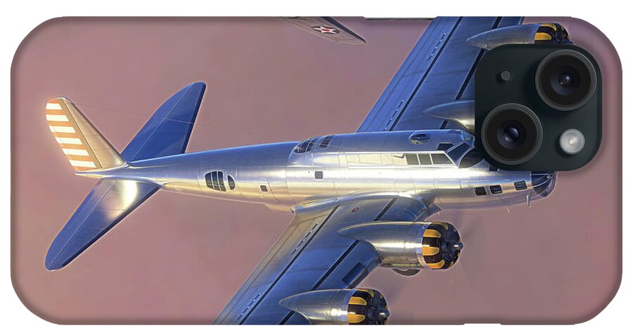 B-17 iPhone Case featuring the digital art Hap Arnold's Early Birds by Adam Burch