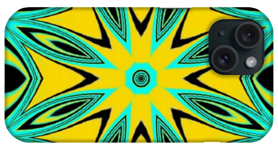 Black iPhone Case featuring the digital art Happiness Pop by Designs By L