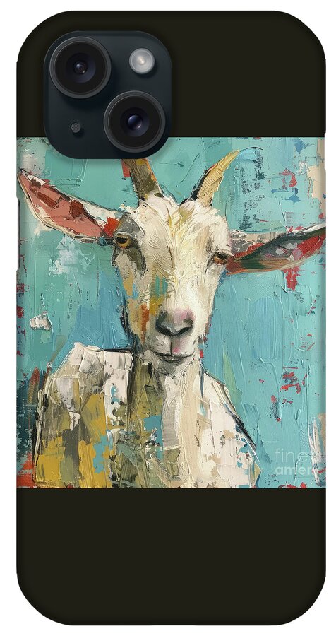 Goat iPhone Case featuring the painting Happy Hank by Tina LeCour