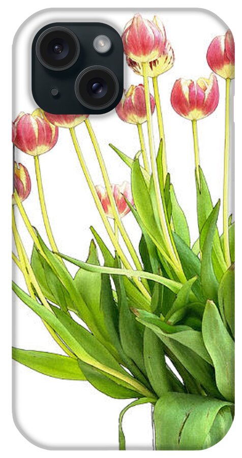 Flowers iPhone Case featuring the mixed media Happy Mothers' Day by Moira Law