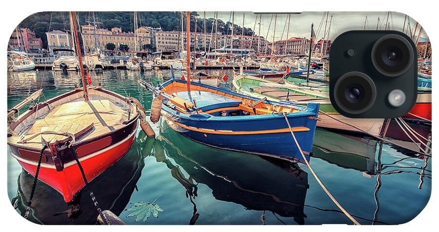 Architecture iPhone Case featuring the photograph Harbor In Nice by Manjik Pictures