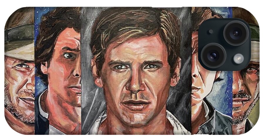 Harrison Ford iPhone Case featuring the painting Harrison Ford by Joel Tesch