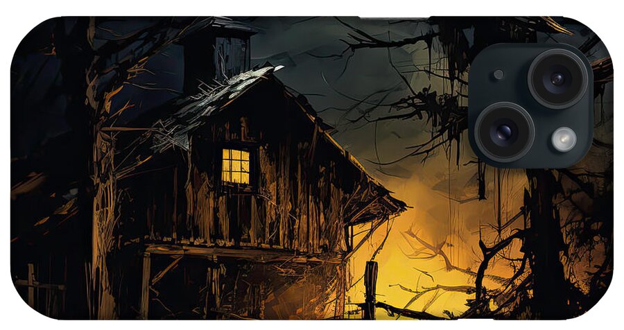 Haunted Barn iPhone Case featuring the photograph Haunted Shack by Lourry Legarde