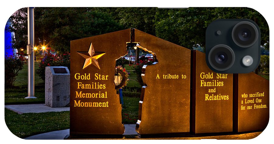 Gold iPhone Case featuring the photograph Havre De Grace Gold Star Families Memorial Monument by Adam Jewell