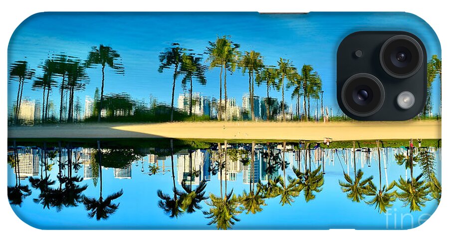 Lagoon iPhone Case featuring the photograph Hawaii Blue Lagoon Reflections by Debra Banks