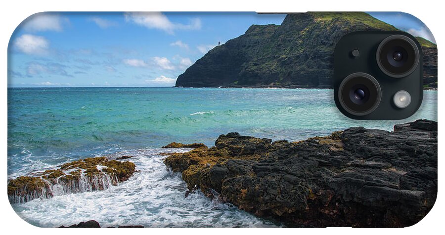 Beach iPhone Case featuring the photograph Hawaiian Lighthouse in the Distance by Matthew DeGrushe