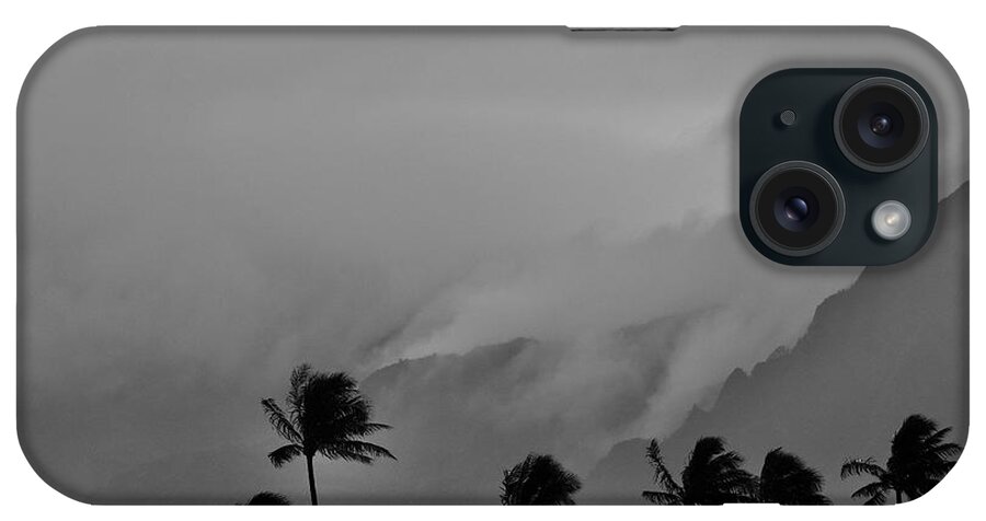 Oahu iPhone Case featuring the photograph Hawaiian Misty Mountains and Palms by Debra Banks