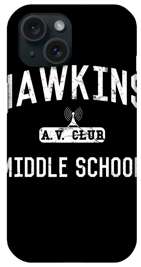 Funny iPhone Case featuring the digital art Hawkins Middle School Av Club by Flippin Sweet Gear
