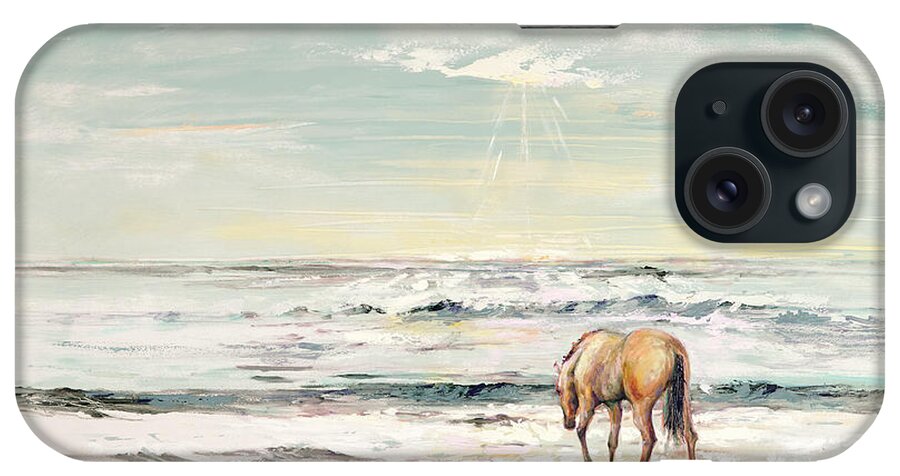 Horse iPhone Case featuring the painting He Leadeth Me Beside the Still Waters Horse Painting by Kim Guthrie