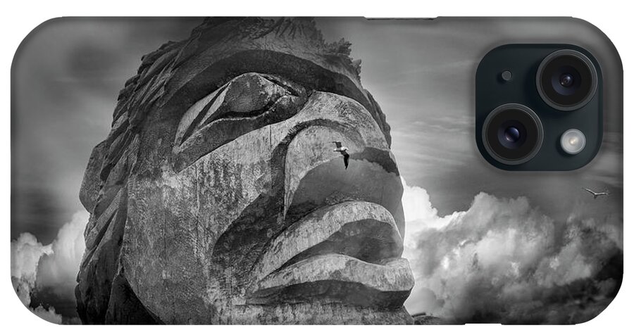 Head iPhone Case featuring the digital art Head in the Clouds by Kathy Paynter