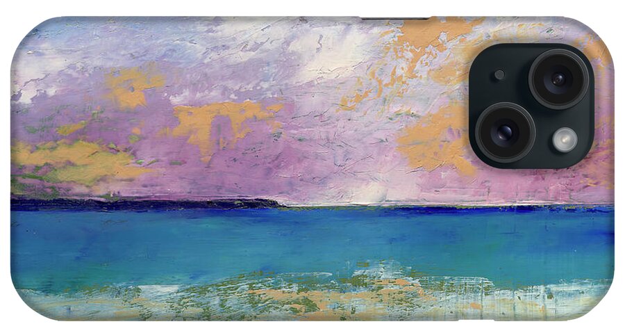 Headland iPhone Case featuring the painting Headland by Roger Clarke