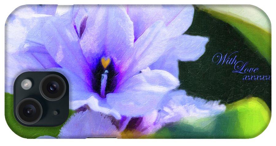 Valentines iPhone Case featuring the digital art Hearts and Flowers 2 by LGP Imagery