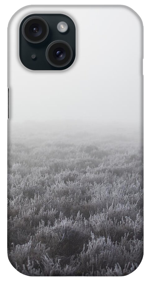  iPhone Case featuring the photograph Heather in the fog by Patrick Van Os