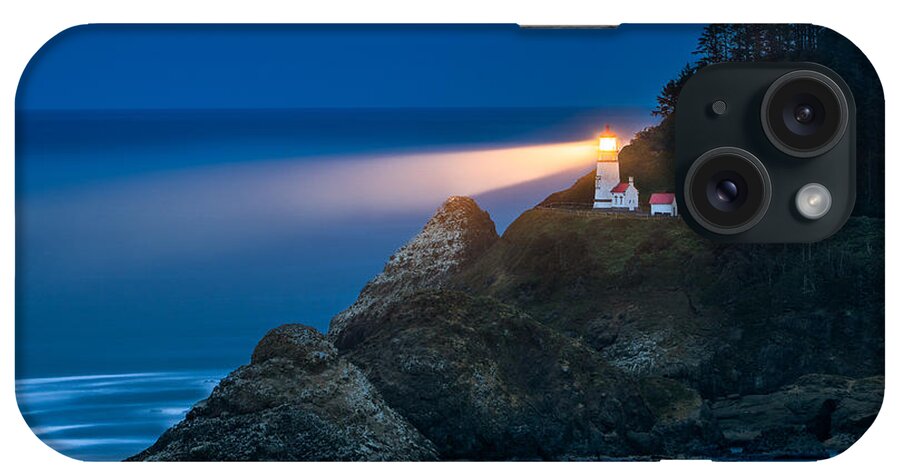 Heceta Head Lighthouse iPhone Case featuring the photograph Heceta Head Lighthouse by Peter Boehringer
