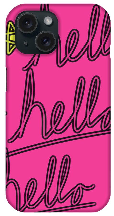 Hi iPhone Case featuring the digital art Hello Hello Hello by Ashley Rice