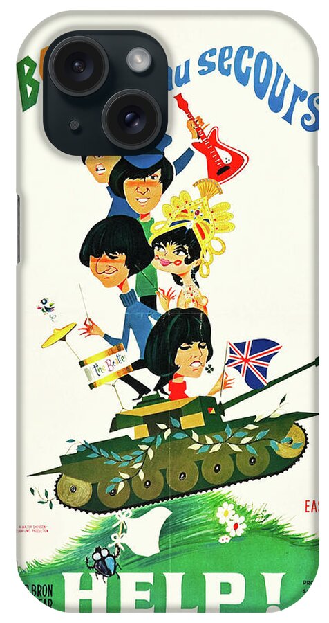 Siry iPhone Case featuring the mixed media ''Help'', 1965 by Movie World Posters