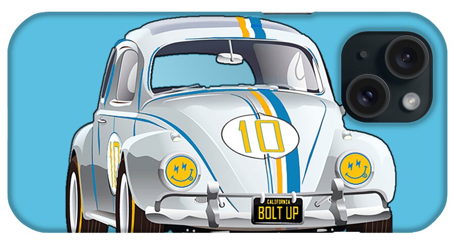 Chargers iPhone Case featuring the digital art Herbie Fully Bolted by Dominick Gokgoz