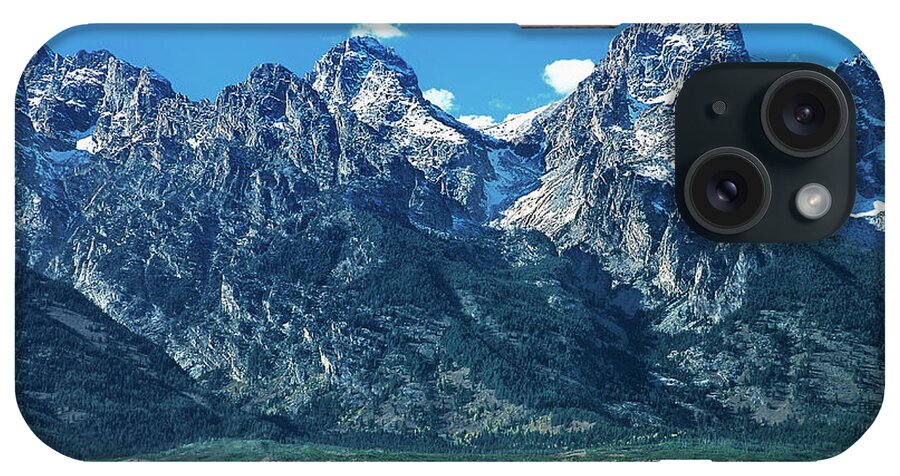 Dave Welling iPhone Case featuring the photograph Herd Of Bison Teton Range Grand Tetons National Park Wyoming by Dave Welling