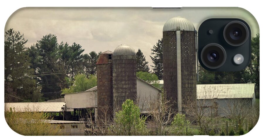 Farm iPhone Case featuring the photograph Here Sits the Many Barns by Roberta Byram