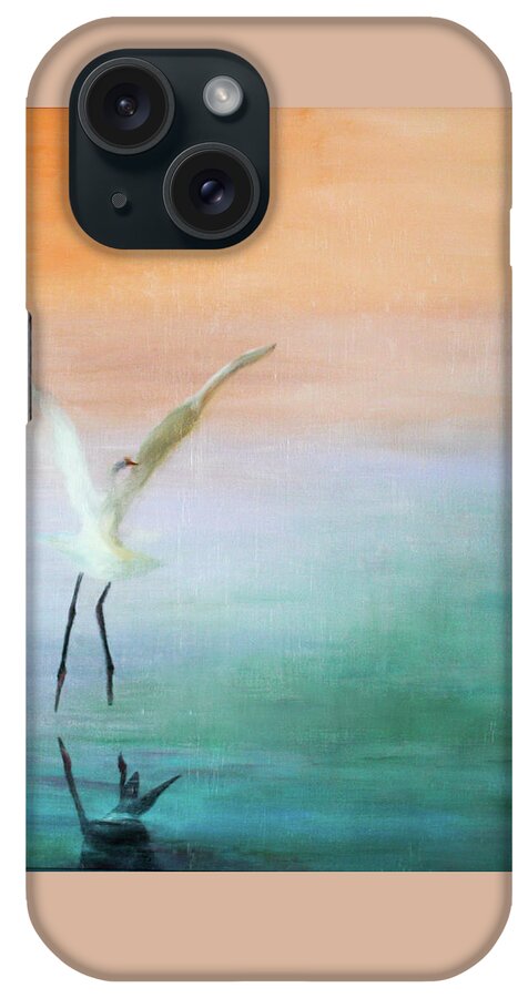 Heron iPhone Case featuring the painting Heron Landing by Tracy Hutchinson