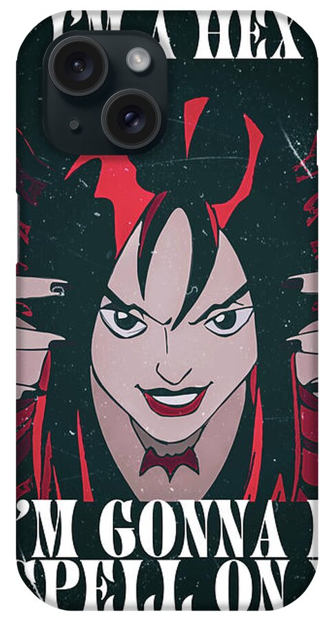 Hex Girls iPhone Case featuring the digital art Hex Girl by Christina Rick