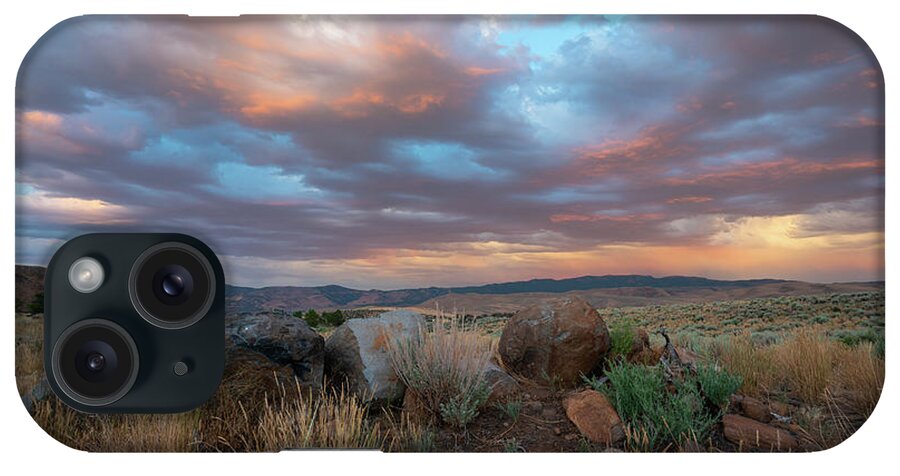 Sunset iPhone Case featuring the photograph High Desert Golden Hour by Ron Long Ltd Photography