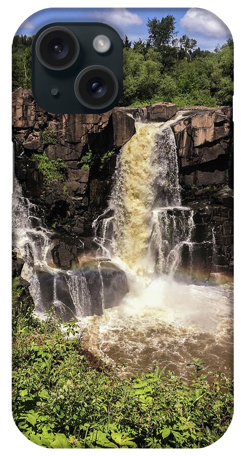 High Falls iPhone Case featuring the photograph Hight Falls Pigeon River by Paul Vitko