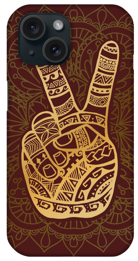 Hippie Boho Golden Peace Sign Mandala Yoga Mat by Laura Ostrowski - Pixels  Merch