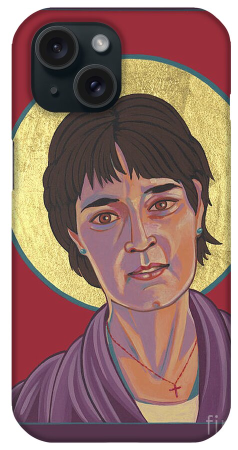 Holy Living Martyr Dianna Ortiz iPhone Case featuring the painting Holy Living Martyr Dianna Ortiz 317 by William Hart McNichols
