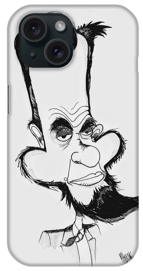 Lincoln iPhone Case featuring the drawing Honest Abe by Michael Hopkins