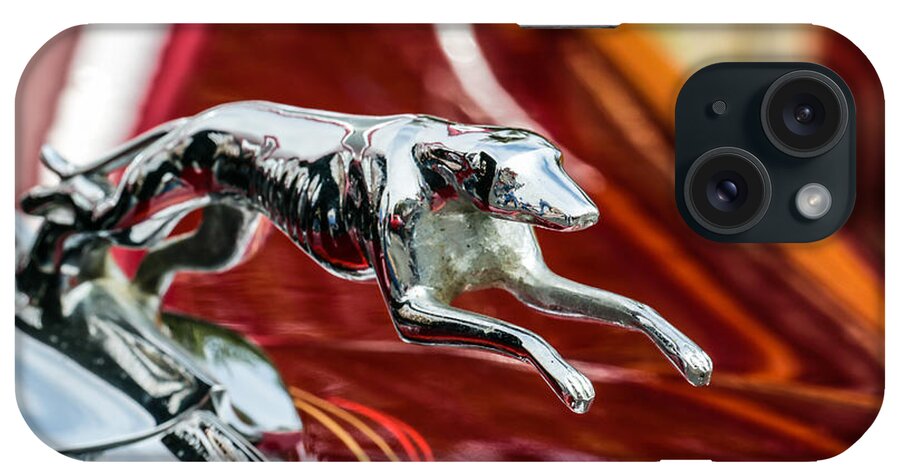 Hood Ornament iPhone Case featuring the photograph Hood Ornament Greyhound by Vivian Krug Cotton