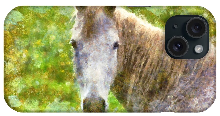 Horse iPhone Case featuring the painting Horse by Alexa Szlavics
