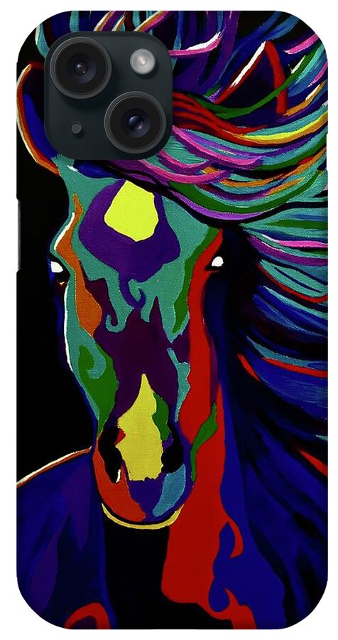 Joyce Auteri iPhone Case featuring the painting Horse II by Joyce Auteri