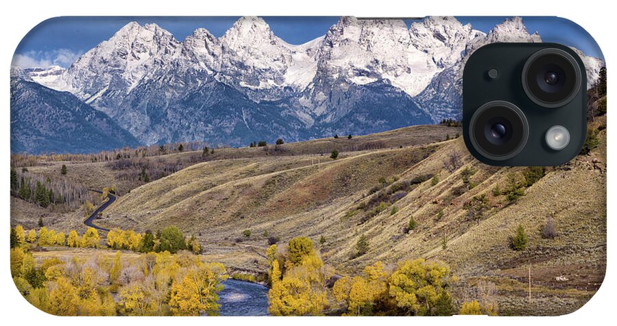Grand Teton National Park iPhone Case featuring the photograph Horses on the Gros Ventre River by Kathleen Bishop