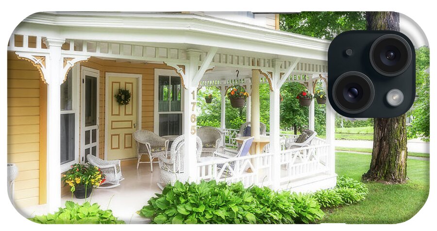 Bay View iPhone Case featuring the photograph Hostas by the Porch With Radiance by Robert Carter