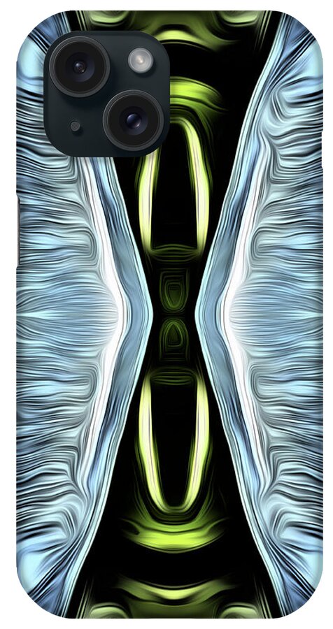 Abstract Art iPhone Case featuring the digital art Hourglass Abstract by Ronald Mills