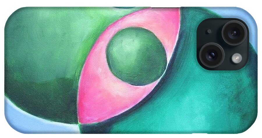 Circles iPhone Case featuring the painting Hugging... when feeling yucky by Jennifer Hannigan-Green
