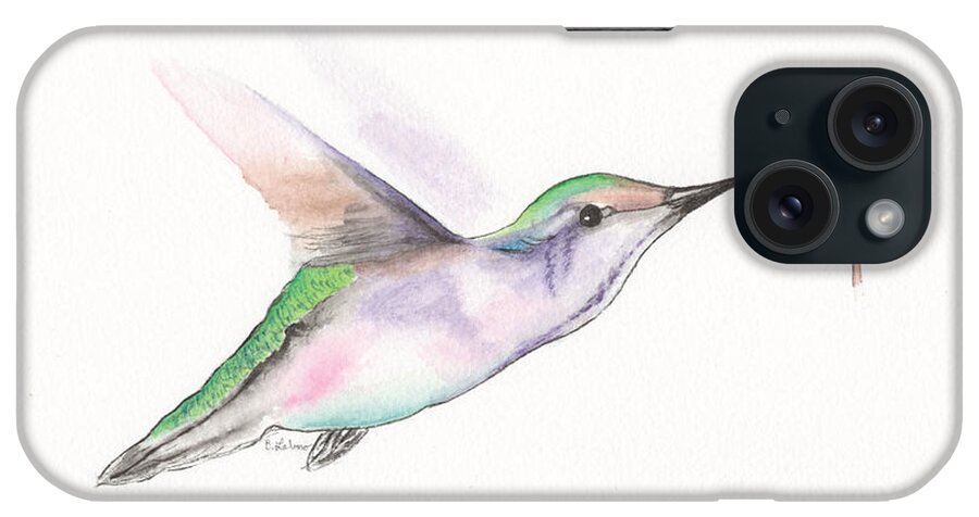  iPhone Case featuring the painting Hummingbird #2 by Bob Labno