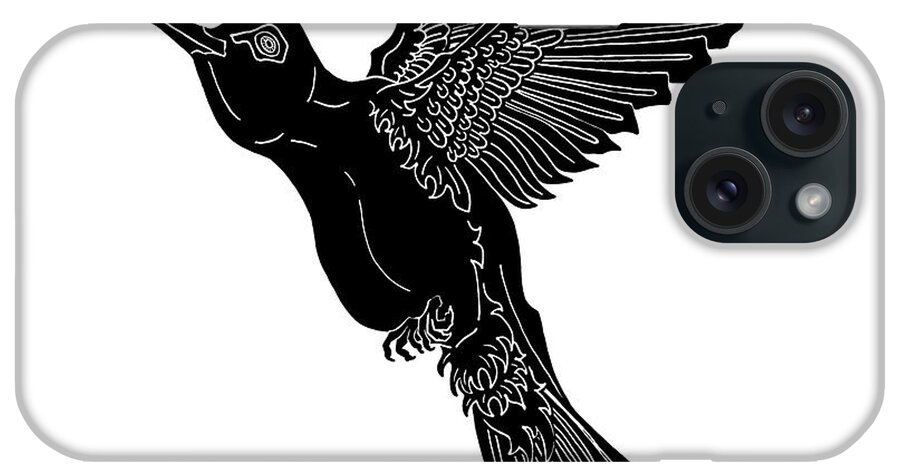Hummingbird iPhone Case featuring the drawing Hummingbird Ink 4 by Amy E Fraser