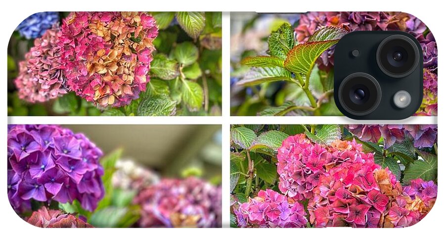 Floral Montage iPhone Case featuring the photograph Hydrangeas Montage by Bonnie Bruno