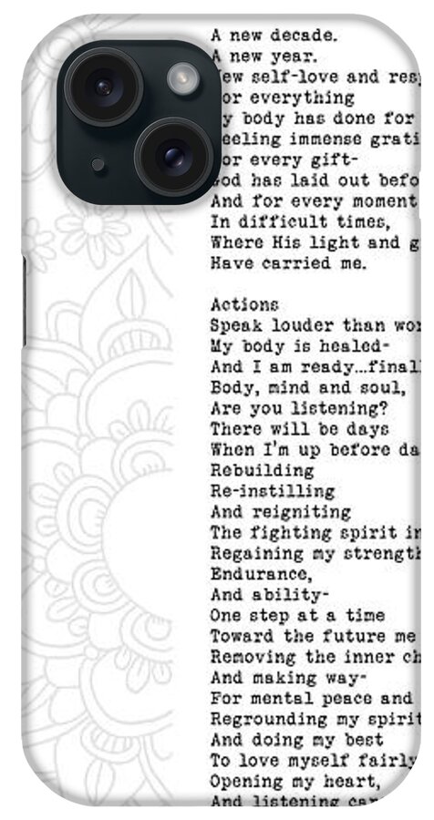 I Am Becoming iPhone Case featuring the digital art I Am Becoming - Poem with design by Tanielle Childers